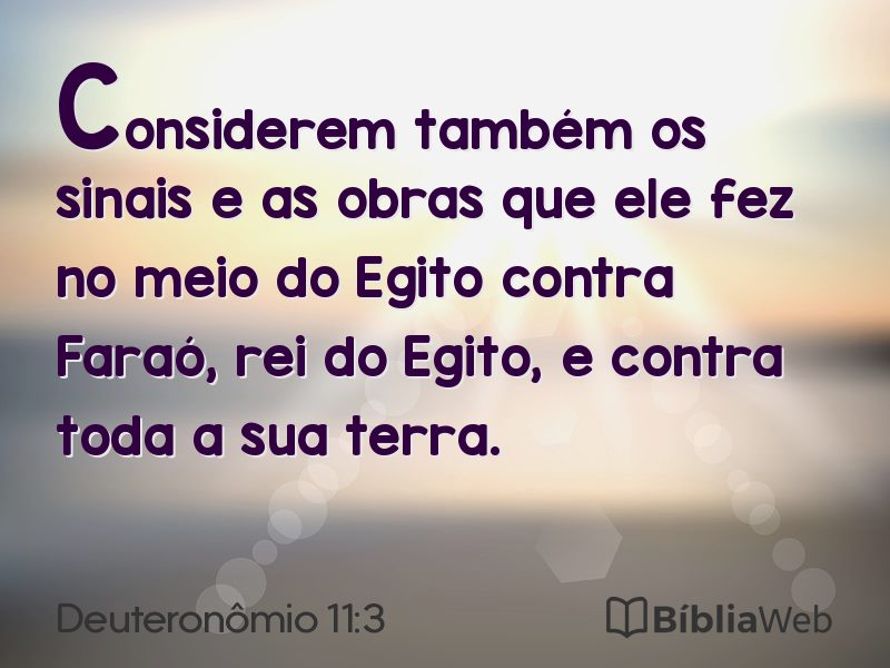 Deuteronômio 11:3 em imagem para compartilhar