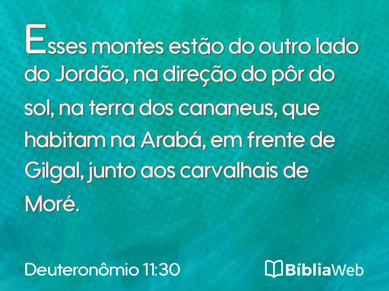 Deuteronômio 11:30 em imagem para compartilhar