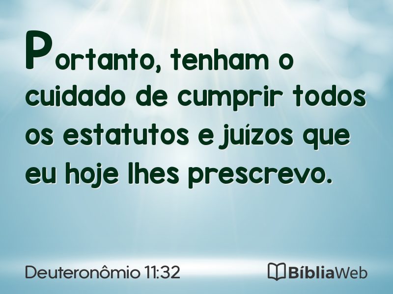 Deuteronômio 11:32 em imagem para compartilhar