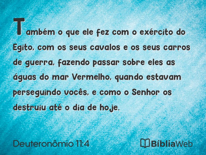 Deuteronômio 11:4 em imagem para compartilhar
