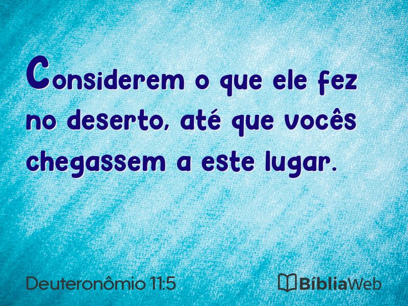 Deuteronômio 11:5 em imagem para compartilhar