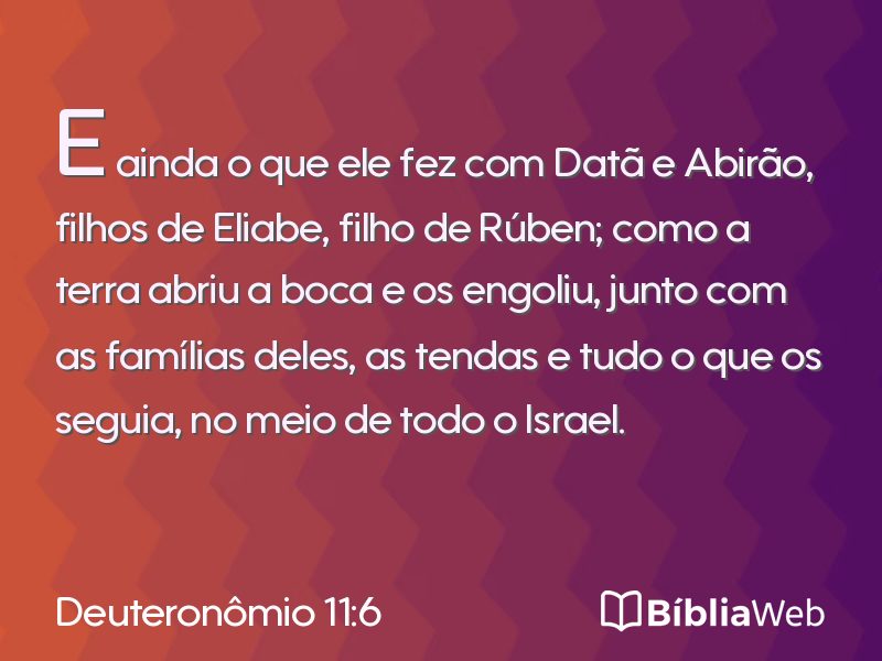 Deuteronômio 11:6 em imagem para compartilhar