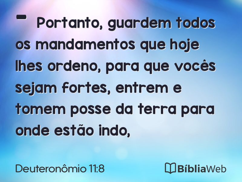 Deuteronômio 11:8 em imagem para compartilhar