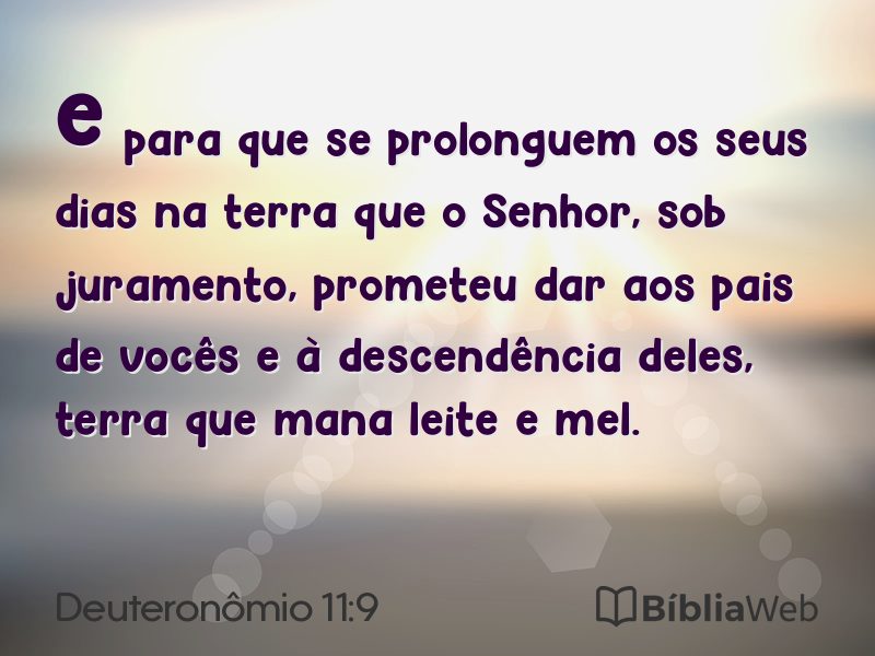 Deuteronômio 11:9 em imagem para compartilhar