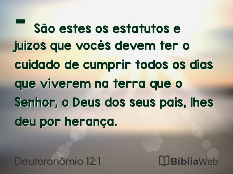 Deuteronômio 12:1 em imagem para compartilhar
