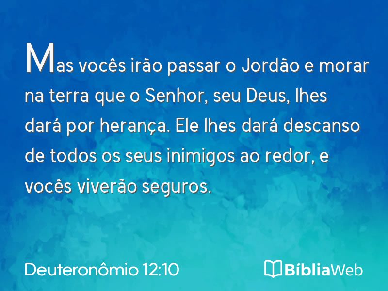 Deuteronômio 12:10 em imagem para compartilhar
