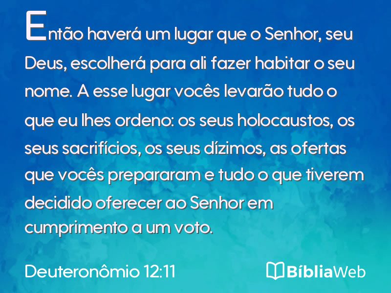 Deuteronômio 12:11 em imagem para compartilhar