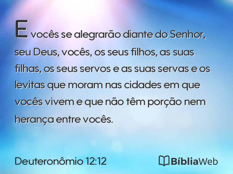 Deuteronômio 12:12 em imagem para compartilhar