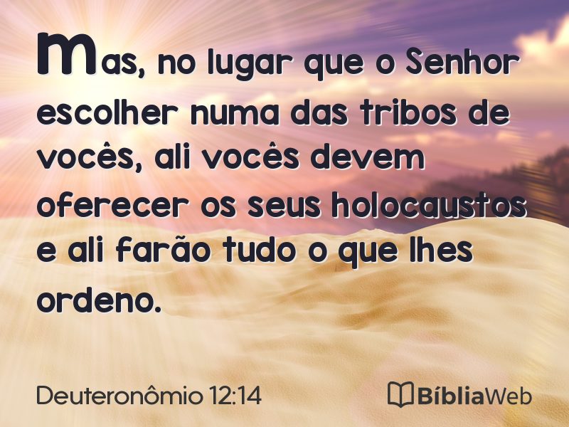 Deuteronômio 12:14 em imagem para compartilhar
