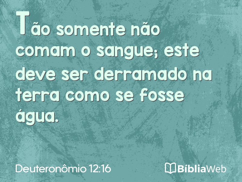 Deuteronômio 12:16 em imagem para compartilhar