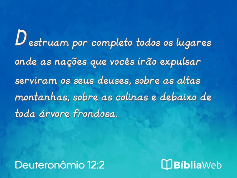Deuteronômio 12:2 em imagem para compartilhar