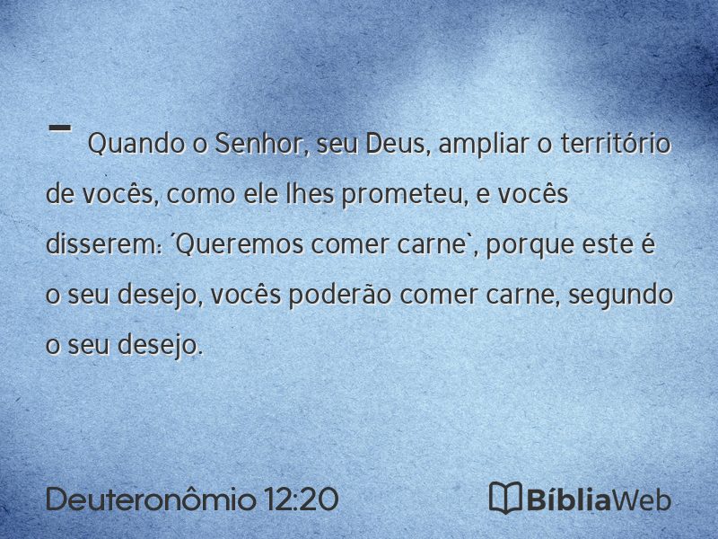 Deuteronômio 12:20 em imagem para compartilhar