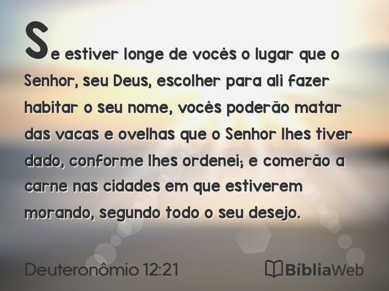 Deuteronômio 12:21 em imagem para compartilhar