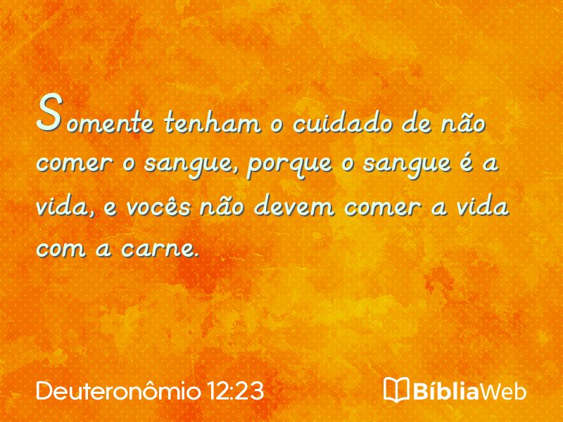 Deuteronômio 12:23 em imagem para compartilhar