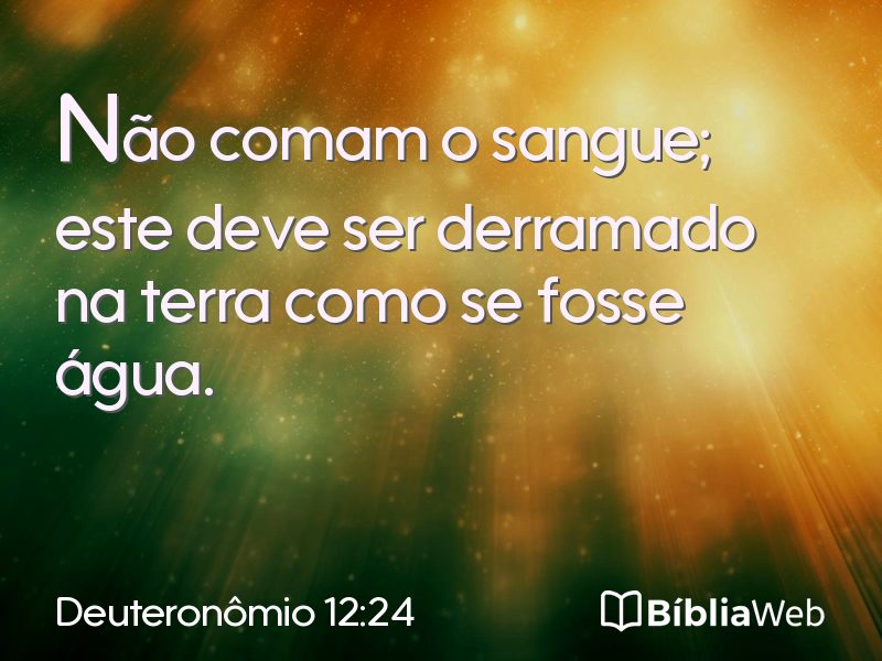 Deuteronômio 12:24 em imagem para compartilhar