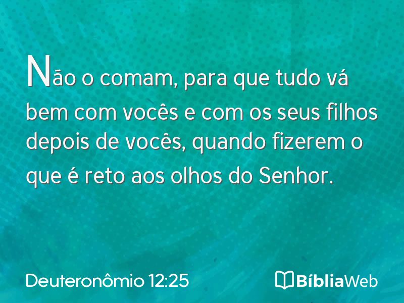 Deuteronômio 12:25 em imagem para compartilhar