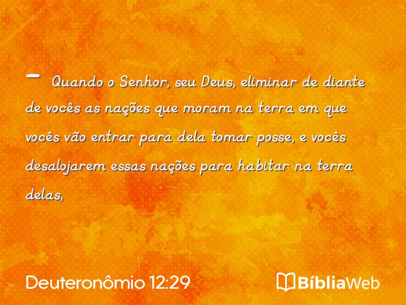 Deuteronômio 12:29 em imagem para compartilhar