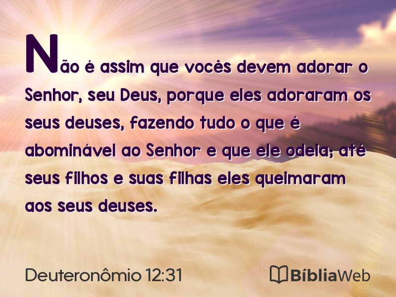 Deuteronômio 12:31 em imagem para compartilhar