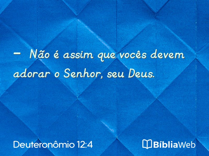 Deuteronômio 12:4 em imagem para compartilhar