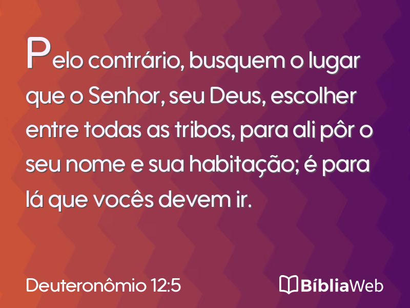 Deuteronômio 12:5 em imagem para compartilhar