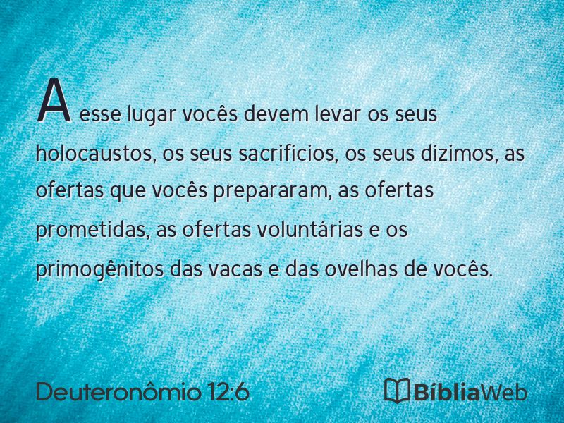Deuteronômio 12:6 em imagem para compartilhar