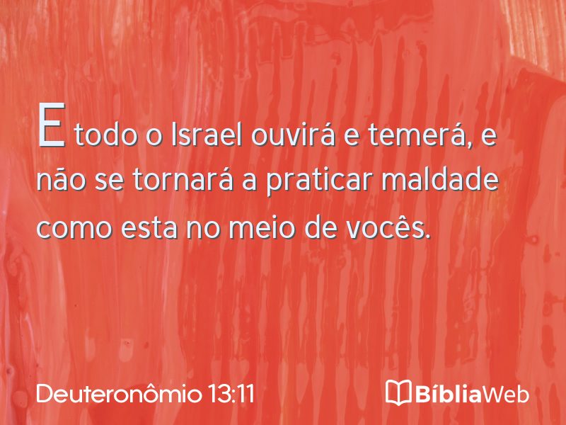 Deuteronômio 13:11 em imagem para compartilhar