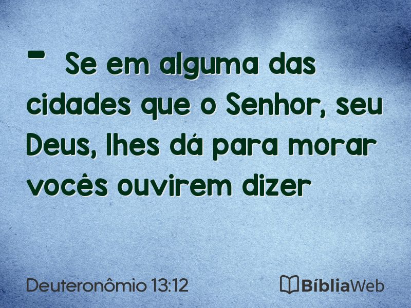 Deuteronômio 13:12 em imagem para compartilhar