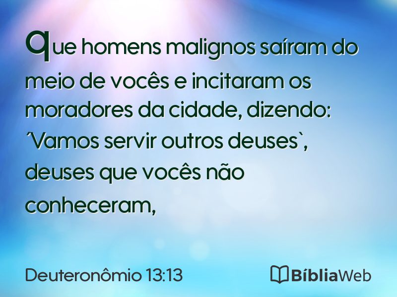 Deuteronômio 13:13 em imagem para compartilhar