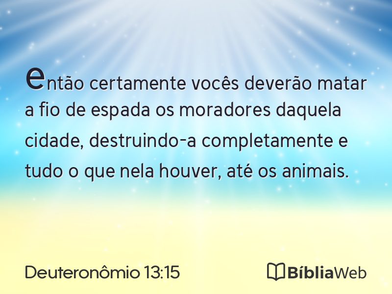 Deuteronômio 13:15 em imagem para compartilhar
