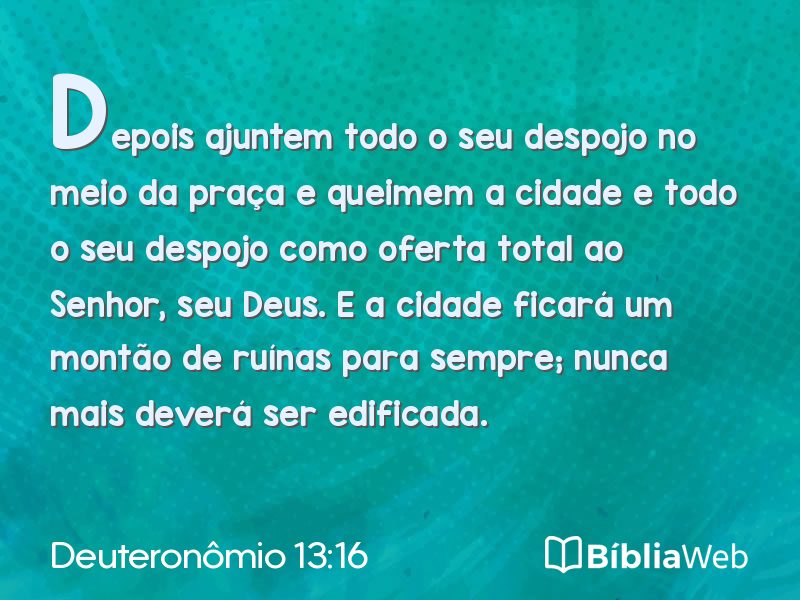 Deuteronômio 13:16 em imagem para compartilhar