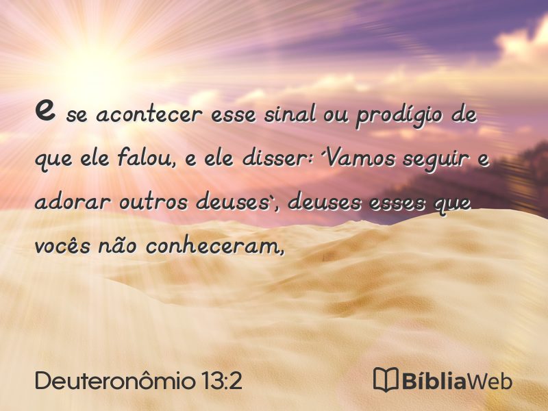 Deuteronômio 13:2 em imagem para compartilhar