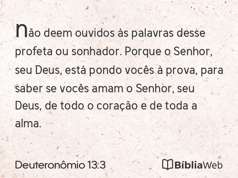 Deuteronômio 13:3 em imagem para compartilhar