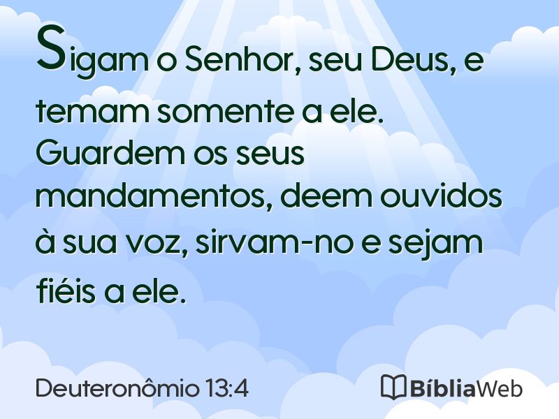 Deuteronômio 13:4 em imagem para compartilhar