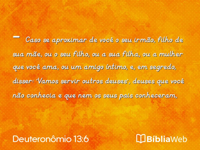 Deuteronômio 13:6 em imagem para compartilhar