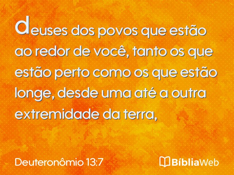Deuteronômio 13:7 em imagem para compartilhar