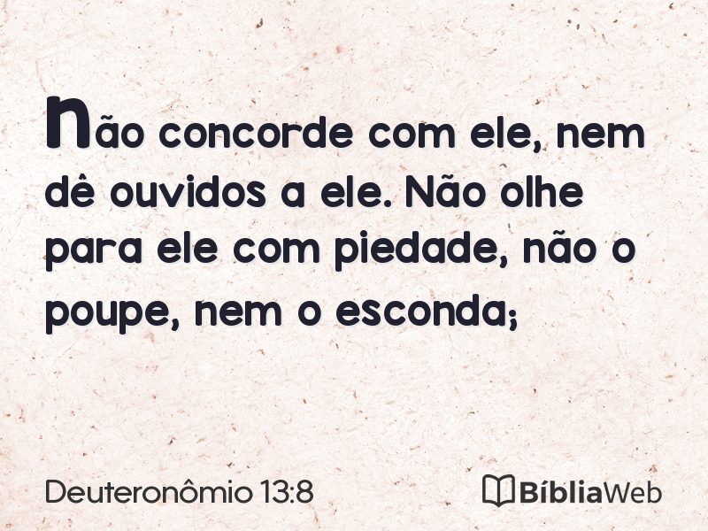 Deuteronômio 13:8 em imagem para compartilhar