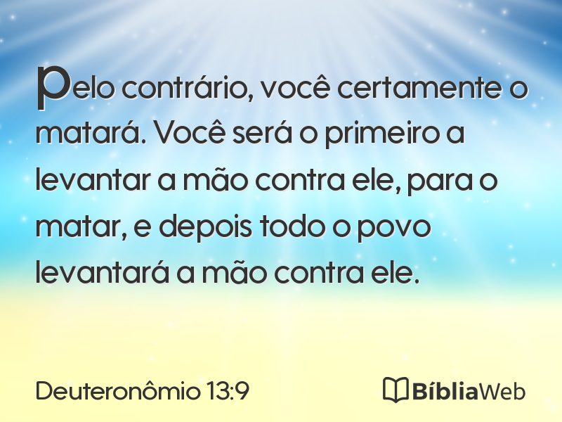 Deuteronômio 13:9 em imagem para compartilhar