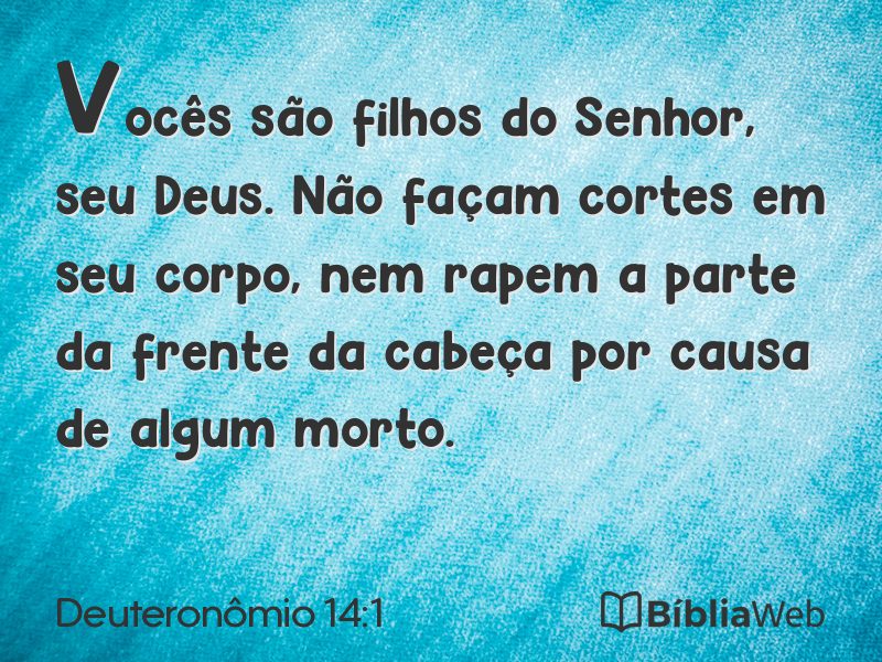 Deuteronômio 14:1 em imagem para compartilhar