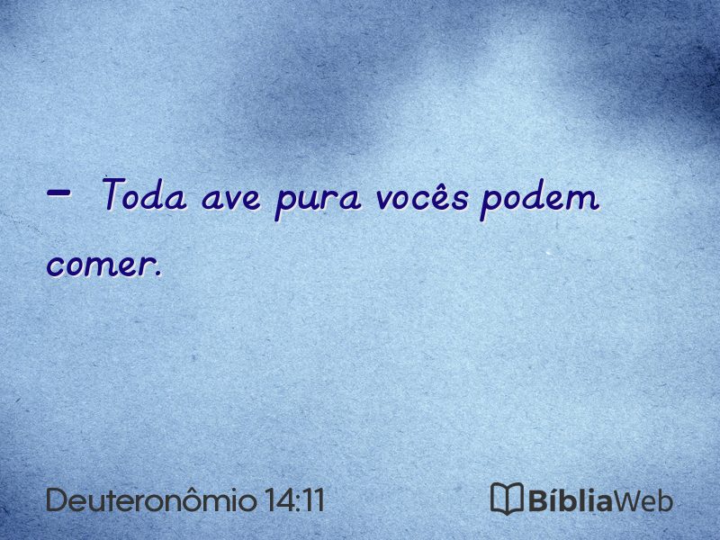 Deuteronômio 14:11 em imagem para compartilhar