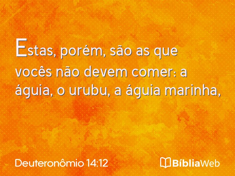 Deuteronômio 14:12 em imagem para compartilhar