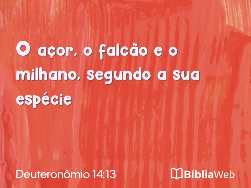Deuteronômio 14:13 em imagem para compartilhar