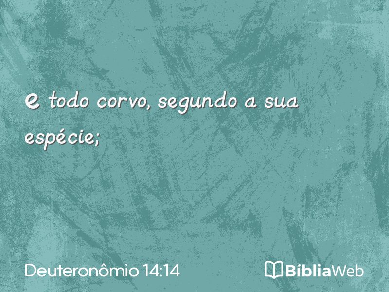 Deuteronômio 14:14 em imagem para compartilhar