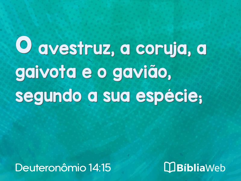 Deuteronômio 14:15 em imagem para compartilhar