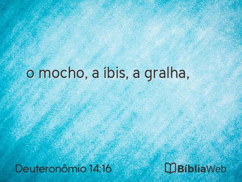 Deuteronômio 14:16 em imagem para compartilhar