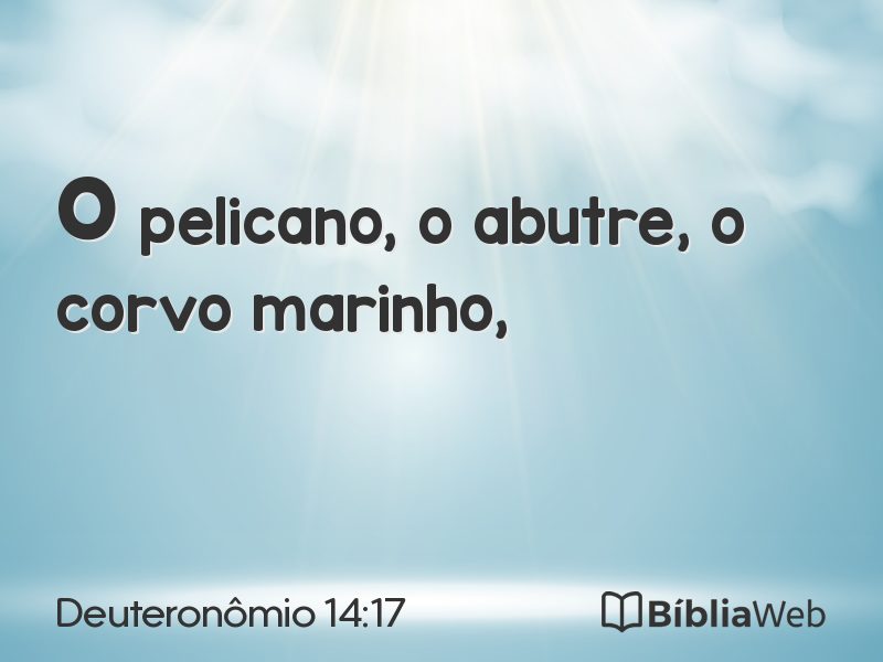 Deuteronômio 14:17 em imagem para compartilhar