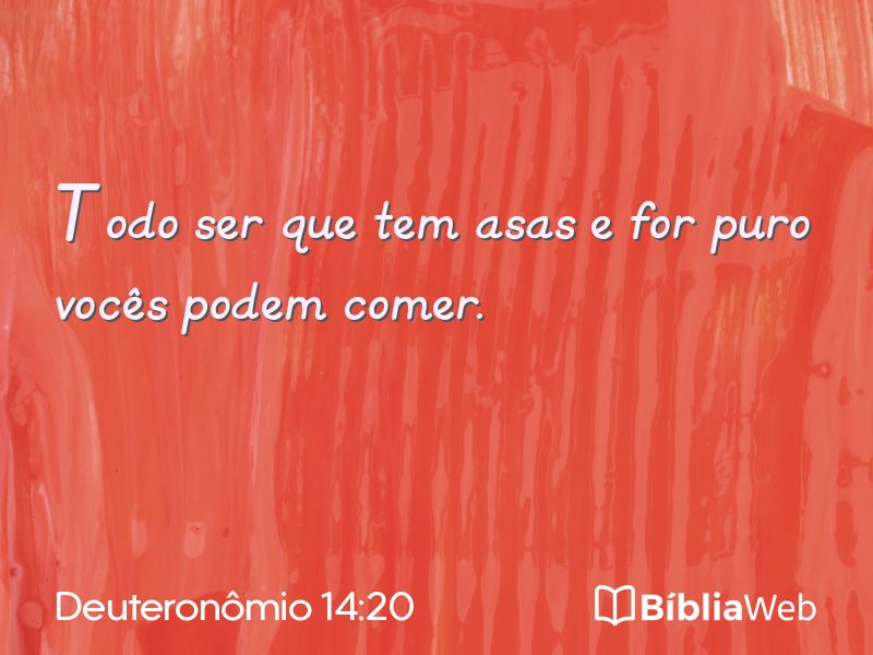 Deuteronômio 14:20 em imagem para compartilhar