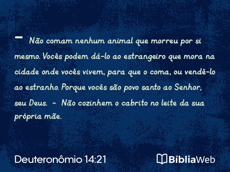 Deuteronômio 14:21 em imagem para compartilhar