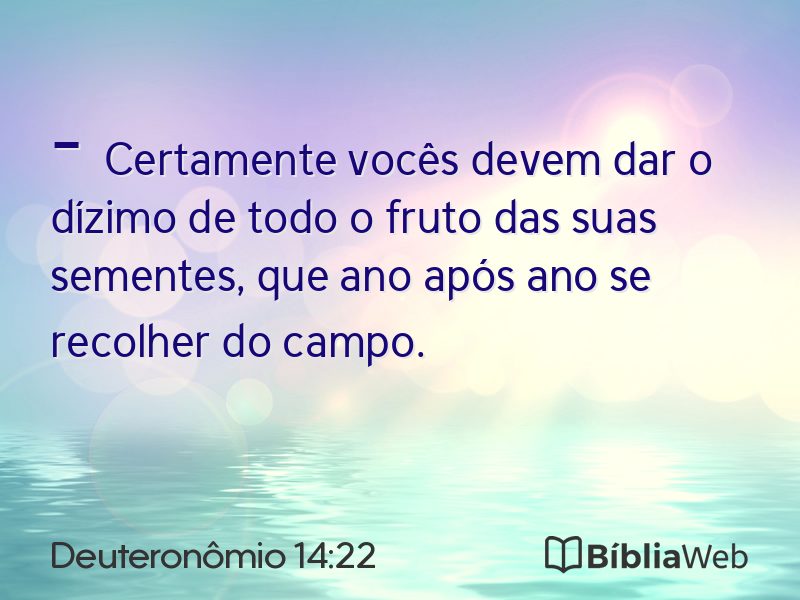 Deuteronômio 14:22 em imagem para compartilhar