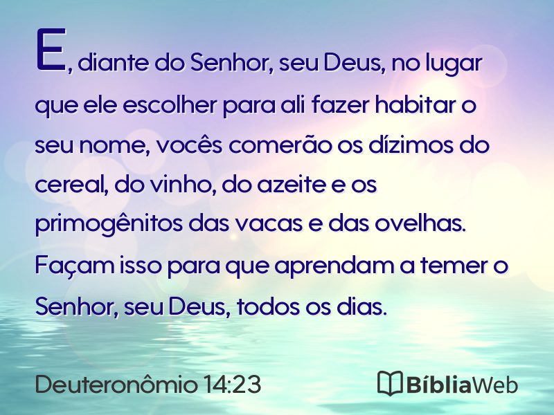 Deuteronômio 14:23 em imagem para compartilhar