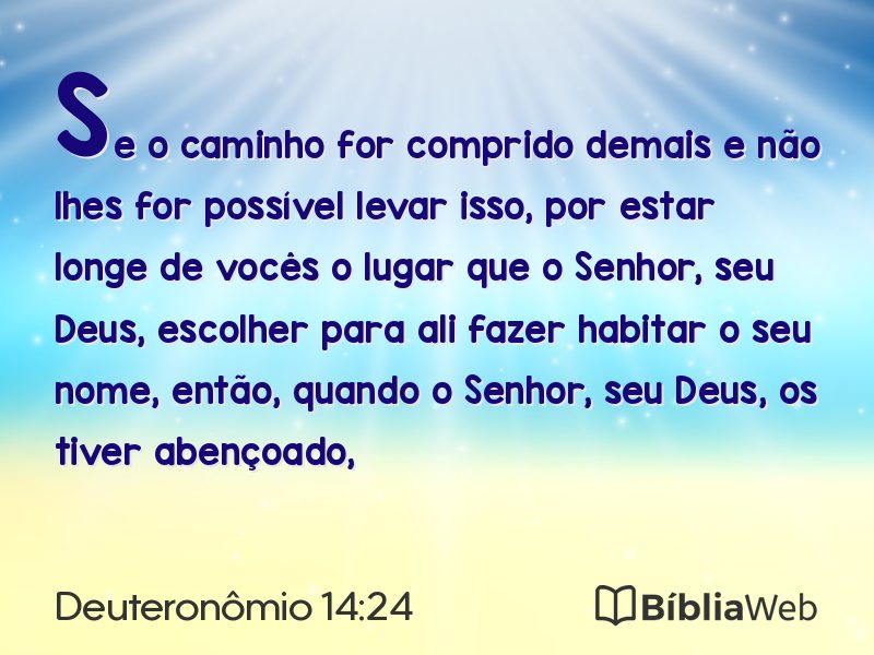 Deuteronômio 14:24 em imagem para compartilhar